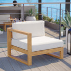 Modway Upland Outdoor Patio Teak Wood Left-Arm Chair