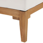 Modway Bayport Outdoor Patio Teak Wood Corner Chair