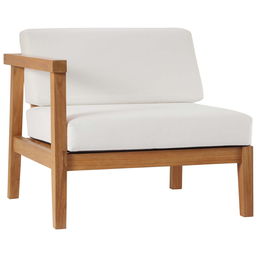 Modway Bayport Outdoor Patio Teak Wood Left-Arm Chair  