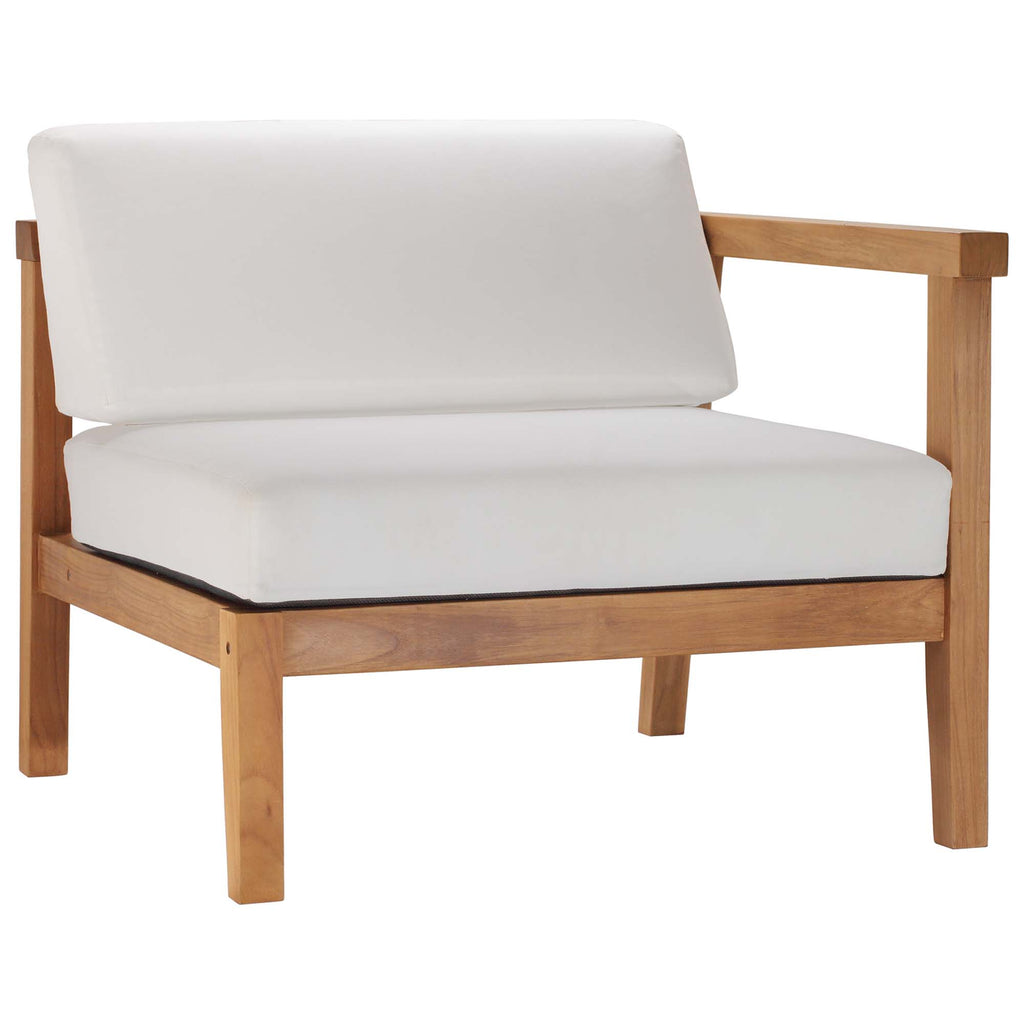 Modway Bayport Outdoor Patio Teak Wood Right-Arm Chair  