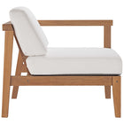 Modway Bayport Outdoor Patio Teak Wood Right-Arm Chair