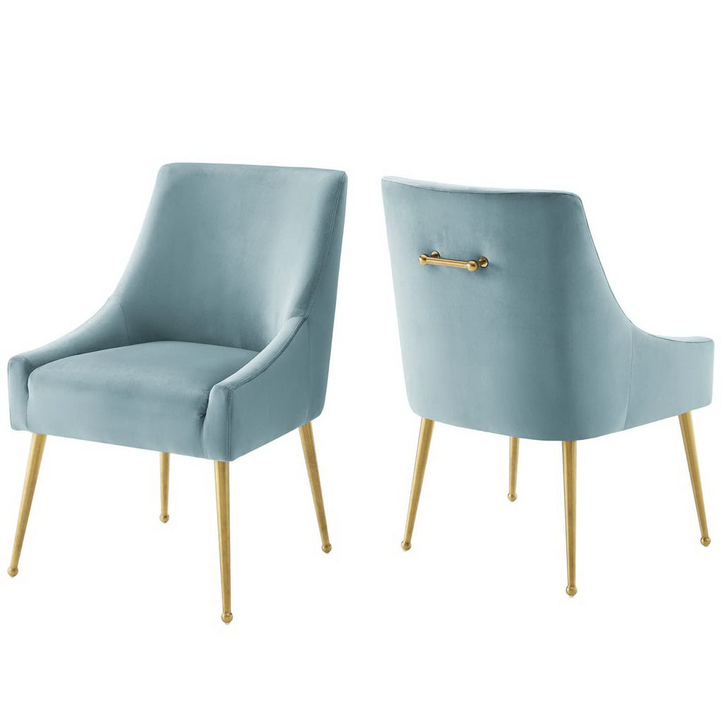 Modway Discern Upholstered Performance Velvet Dining Chair Set of 2  