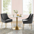 Modway Discern Pleated Back Upholstered Performance Velvet Dining Chair Set of 2