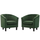 Modway Prospect Channel Tufted Performance Velvet Armchair Set of 2  