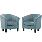 Modway Prospect Channel Tufted Performance Velvet Armchair Set of 2  