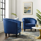 Modway Prospect Channel Tufted Performance Velvet Armchair Set of 2