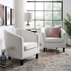 Modway Prospect Channel Tufted Performance Velvet Armchair Set of 2