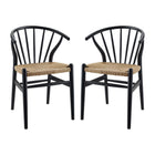Modway Flourish Spindle Wood Dining Side Chair Set of 2  