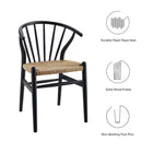 Modway Flourish Spindle Wood Dining Side Chair Set of 2