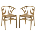 Modway Flourish Spindle Wood Dining Side Chair Set of 2  