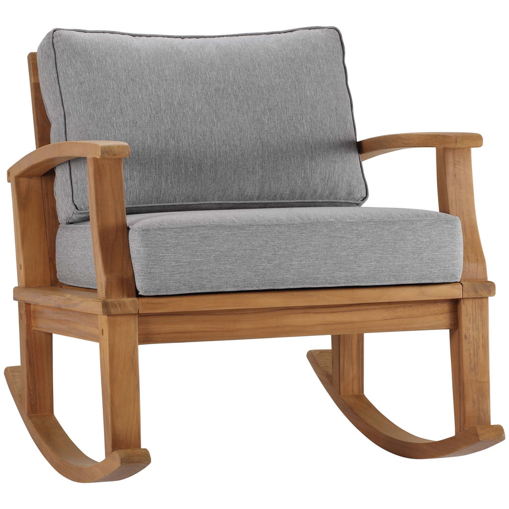 Modway Marina Outdoor Patio Teak Rocking Chair  