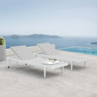 Modway Charleston Outdoor Patio Aluminum Chaise Lounge Chair Set of 2