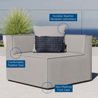 Modway Saybrook Outdoor Patio Upholstered Sectional Sofa Corner Chair