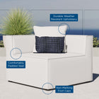 Modway Saybrook Outdoor Patio Upholstered Sectional Sofa Corner Chair