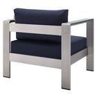 Modway Shore Sunbrella® Fabric Aluminum Outdoor Patio Armchair