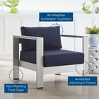 Modway Shore Sunbrella® Fabric Aluminum Outdoor Patio Armchair