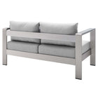 Modway Shore Sunbrella® Fabric Aluminum Outdoor Patio Loveseat