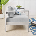 Modway Shore Sunbrella® Fabric Aluminum Outdoor Patio Loveseat