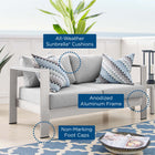Modway Shore Sunbrella® Fabric Aluminum Outdoor Patio Loveseat
