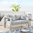 Modway Shore Sunbrella® Fabric Aluminum Outdoor Patio Loveseat