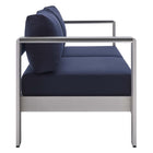 Modway Shore Sunbrella® Fabric Aluminum Outdoor Patio Loveseat