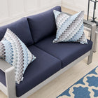 Modway Shore Sunbrella® Fabric Aluminum Outdoor Patio Loveseat