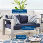 Modway Shore Sunbrella® Fabric Aluminum Outdoor Patio Loveseat