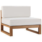 Modway Upland 4-Piece Outdoor Patio Teak Wood Sectional Sofa Set