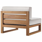 Modway Upland 4-Piece Outdoor Patio Teak Wood Sectional Sofa Set