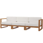 Modway Upland 3-Piece Outdoor Patio Teak Wood Sectional Sofa Set EEI-4254