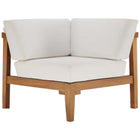 Modway Bayport 3-Piece Outdoor Patio Teak Wood Sectional Sofa Set