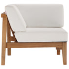 Modway Bayport 3-Piece Outdoor Patio Teak Wood Sectional Sofa Set