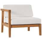 Modway Bayport Outdoor Patio Teak Wood 2-Seater Loveseat