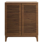 Modway Render Bar Cabinet in Walnut