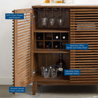 Modway Render Bar Cabinet in Walnut
