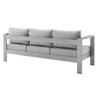 Modway Shore 3 Piece Sunbrella® Fabric Outdoor Patio Aluminum Set
