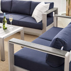 Modway Shore 3 Piece Sunbrella® Fabric Outdoor Patio Aluminum Set