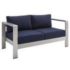 Modway Shore 3 Piece Sunbrella® Fabric Outdoor Patio Aluminum Set
