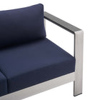 Modway Shore 3 Piece Sunbrella® Fabric Outdoor Patio Aluminum Set