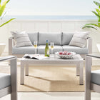 Modway Shore 4 Piece Sunbrella® Fabric Outdoor Patio Aluminum Set