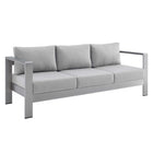 Modway Shore 4 Piece Sunbrella® Fabric Outdoor Patio Aluminum Set