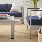 Modway Shore 4 Piece Sunbrella® Fabric Outdoor Patio Aluminum Set