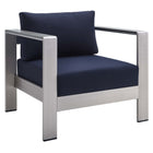Modway Shore 4 Piece Sunbrella® Fabric Outdoor Patio Aluminum Set