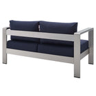 Modway Shore 7 Piece Sunbrella® Fabric Outdoor Patio Aluminum Set