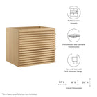 Modway Render 24" Wall-Mount Bathroom Vanity Cabinet (Sink Basin Not Included)