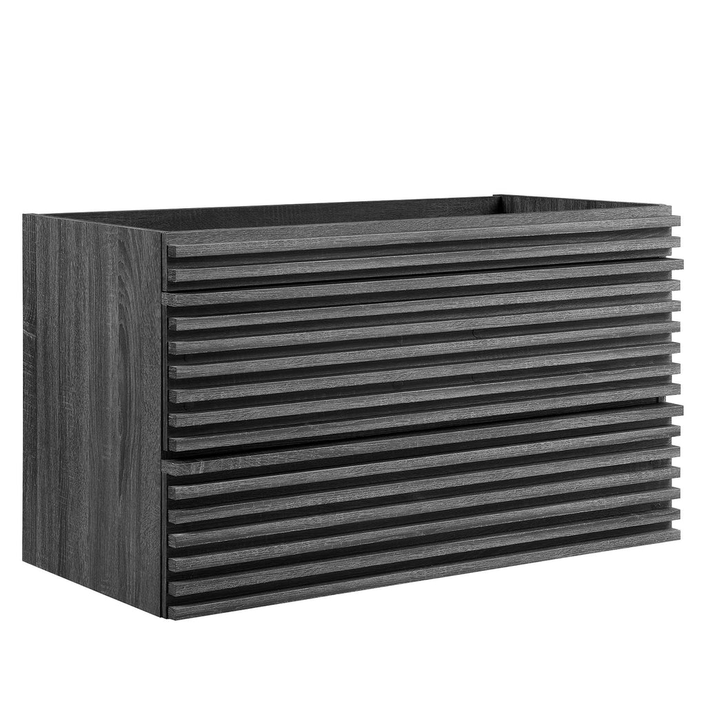 Modway Render 36" Wall-Mount Bathroom Vanity Cabinet (Sink Basin Not Included)  