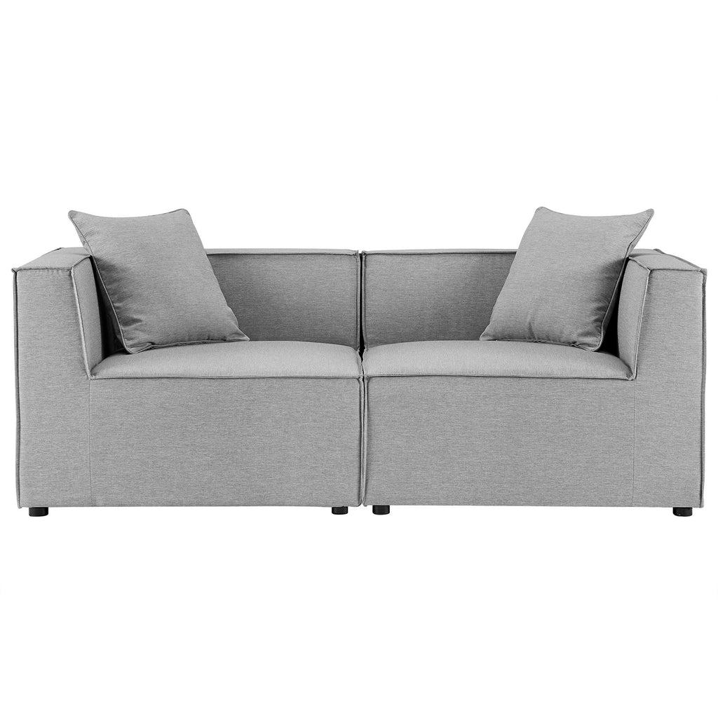 Modway Saybrook 2-Piece Outdoor Patio Upholstered Sectional Sofa Loveseat  