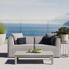 Modway Saybrook 2-Piece Outdoor Patio Upholstered Sectional Sofa Loveseat