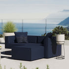 Modway Saybrook Outdoor Patio Upholstered Loveseat and Ottoman Set