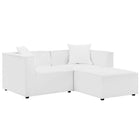 Modway Saybrook Outdoor Patio Upholstered Loveseat and Ottoman Set  